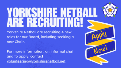 Yorkshire Netball are Recruiting! 💙